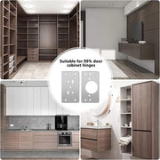 8PCS Cabinet Door Hinge Repair Plate with Screws by salelink.co.nz
