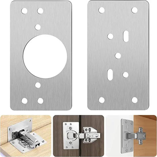 8PCS Cabinet Door Hinge Repair Plate with Screws by salelink.co.nz