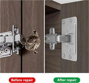 8PCS Cabinet Door Hinge Repair Plate with Screws by salelink.co.nz
