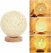 Rattan LED Table Desk Bedside Night Light Lamp 15cm by salelink.co.nz