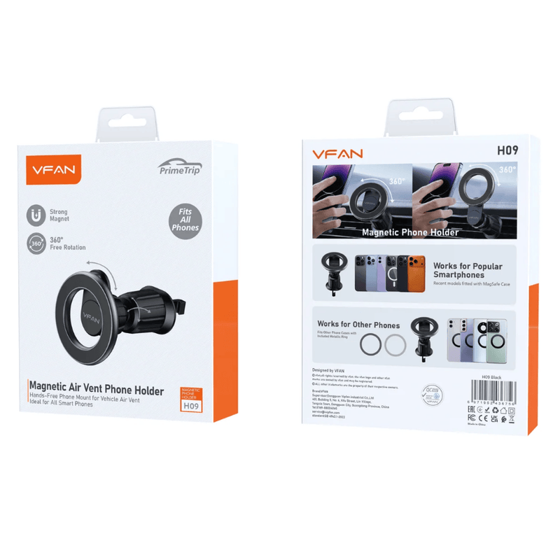 techplus Magnetic Air Vent Phone Mount With 360 Degree Rotation And Hook Lock H09 TechPlus H09 Magnetic Air Vent Car Phone Mount