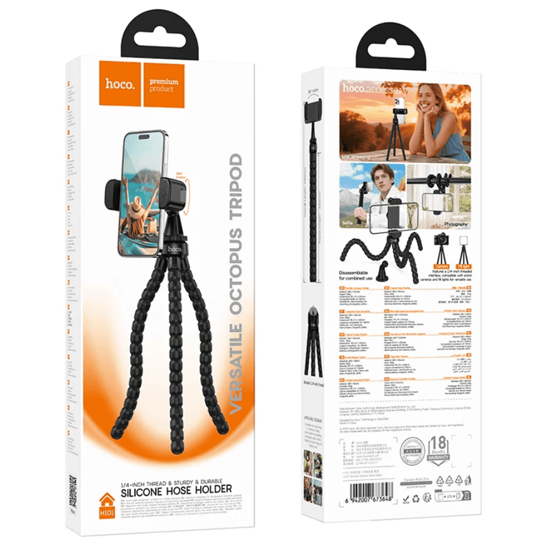 techplus Flexible Octopus Tripod Phone Holder for Smartphones | Action Cameras & Fill Lights (H101) Flexible Octopus Tripod Phone Holder for Smartphones | Action Cameras & Fill Lights (H101)
