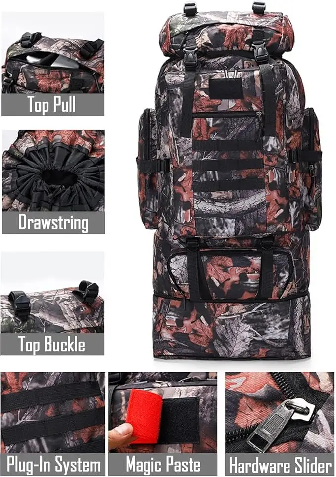 100L Hiking and Camping Backpack – Large Capacity Outdoor Travel Bag BMT1175 by ECOTREK