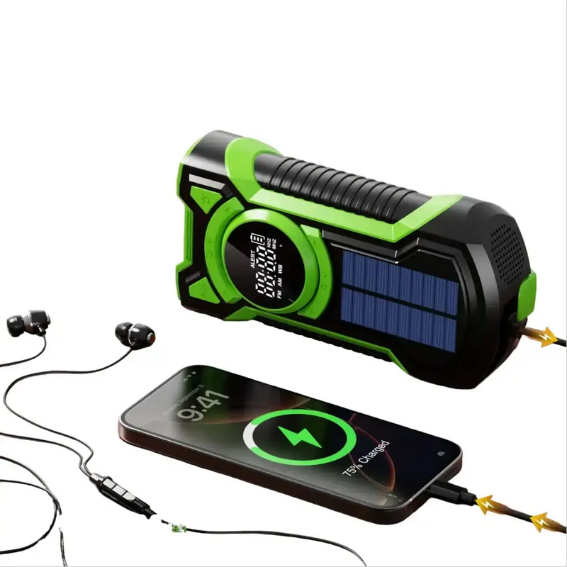 Hand Crank Solar Emergency Radio with Bluetooth 5.3 by Habicare