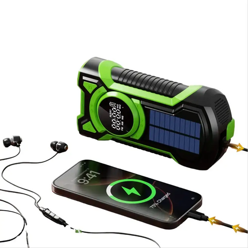 Hand Crank Solar Emergency Radio with Bluetooth 5.3 by Habicare