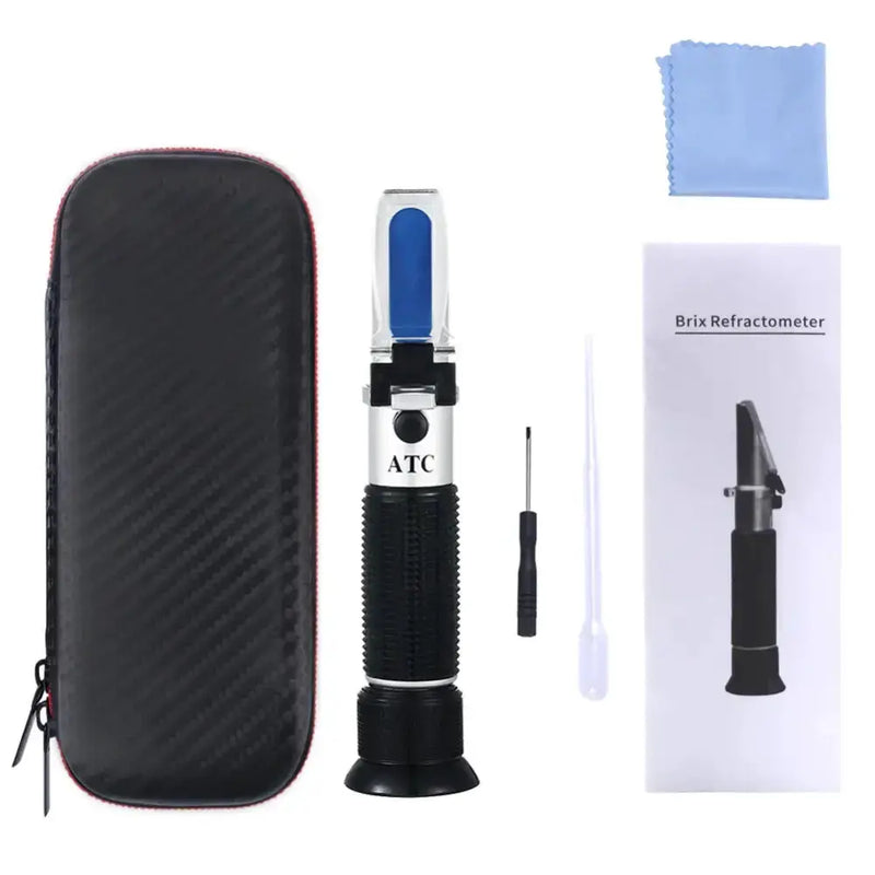 Handheld ATC Sugar Refractometer – 0–10% Brix Sugar Content Tester (3 types available) by Habicare