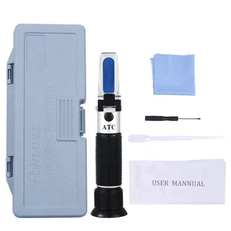 Handheld ATC Sugar Refractometer – 0–10% Brix Sugar Content Tester (3 types available) by Habicare