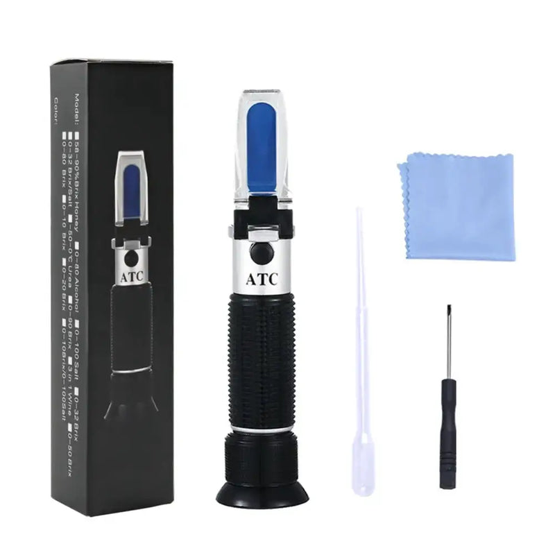Handheld ATC Sugar Refractometer – 0–10% Brix Sugar Content Tester (3 types available) by Habicare