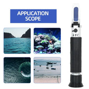 Handheld Refractometer Sea Salt Salinity Meter 0–10% (available with or without box) by Habicare