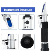 Handheld Refractometer Sea Salt Salinity Meter 0–10% (available with or without box) by Habicare