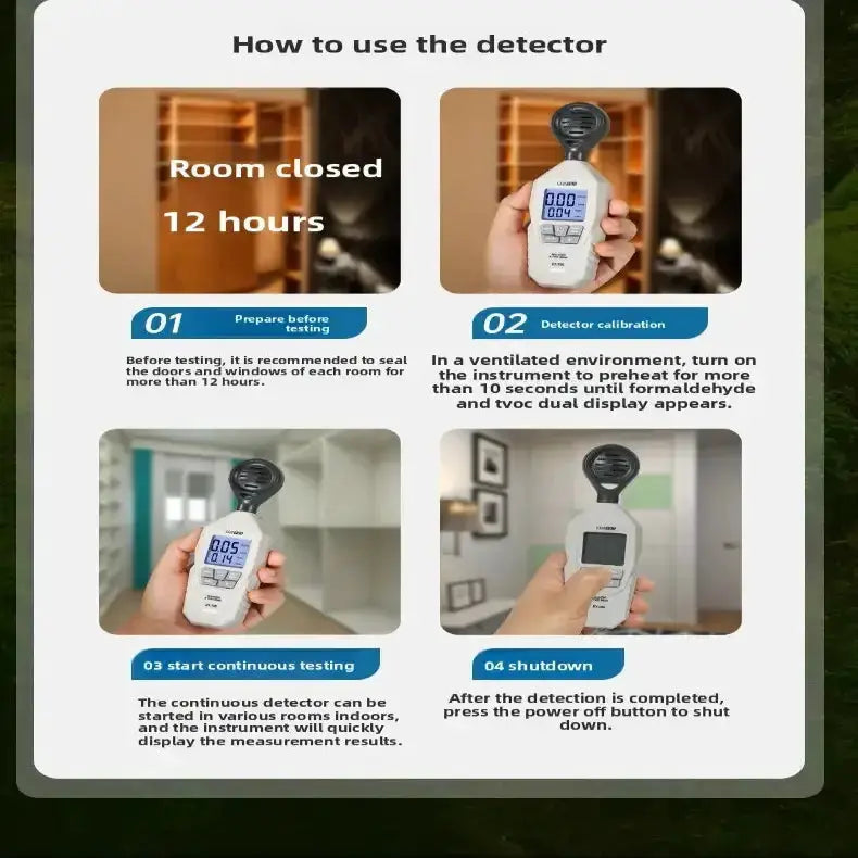 Handheld TVOC & HCHO Air Quality Tester (2-in-1) by Habicare