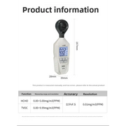 Handheld TVOC & HCHO Air Quality Tester (2-in-1) by Habicare