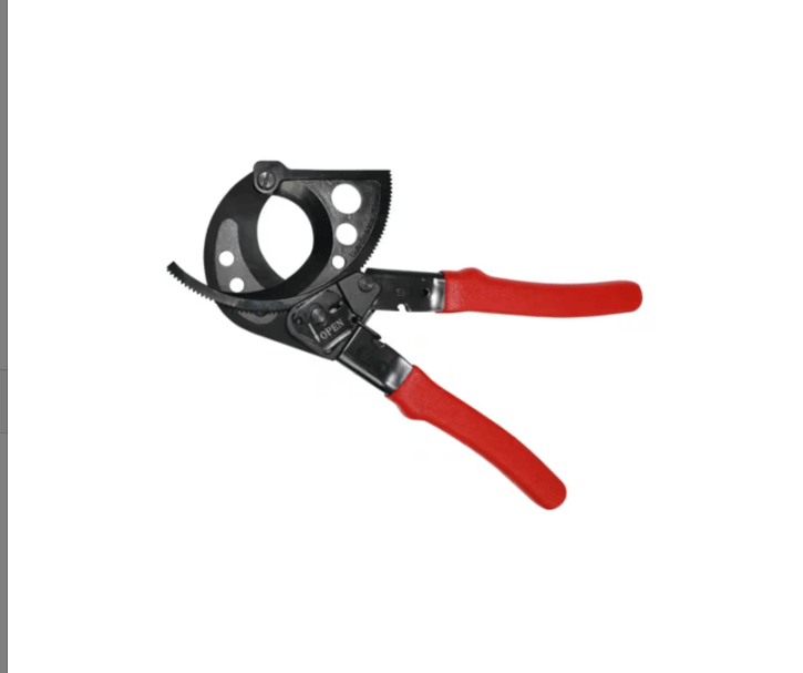 Hanlong HT-535A Ratcheting Cable Cutter up to 53mm with red handles and heavy-duty blades.