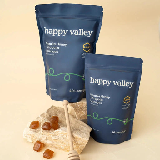 UMF 10+ Manuka Honey & Propolis Peppermint Lozenges by Happy Valley Honey