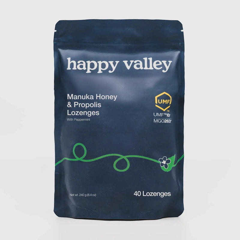 UMF 10+ Manuka Honey & Propolis Peppermint Lozenges by Happy Valley Honey