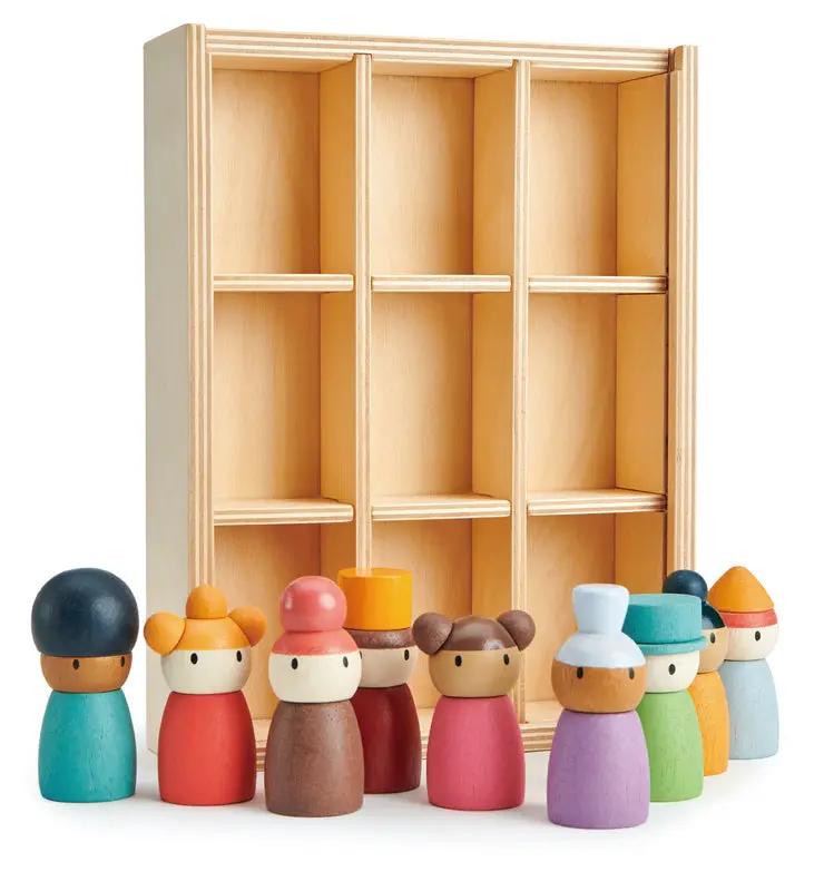 Happy Folk Wooden Peg People Hotel - Tender Leaf Toys | Wooden Toy NZ by Curious Moonbeam