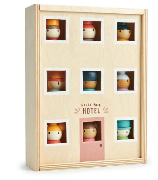 Curious Moonbeam Dolls, Dollhouses & Accessories Happy Folk Wooden Peg People Hotel - Tender Leaf Toys | Wooden Toy NZ Happy Folk Wooden Peg People Hotel - Tender Leaf Toys | Wooden Toy NZ