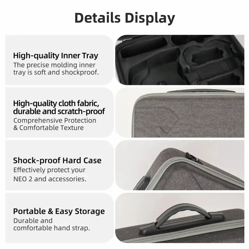 Hard PU Carrying Case for DJI Neo 2 (4 types of case available) by Habicare