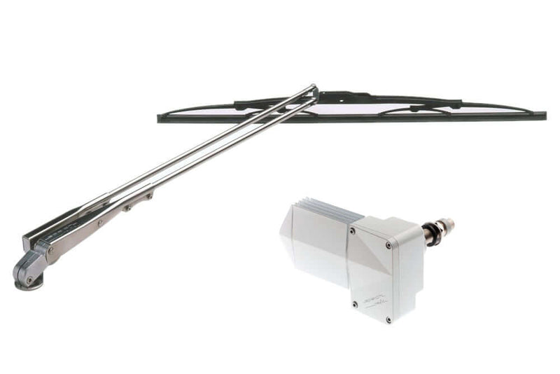Hardtop Premium Wiper package 64mm shaft with wiper blade and motor assembly for marine use.