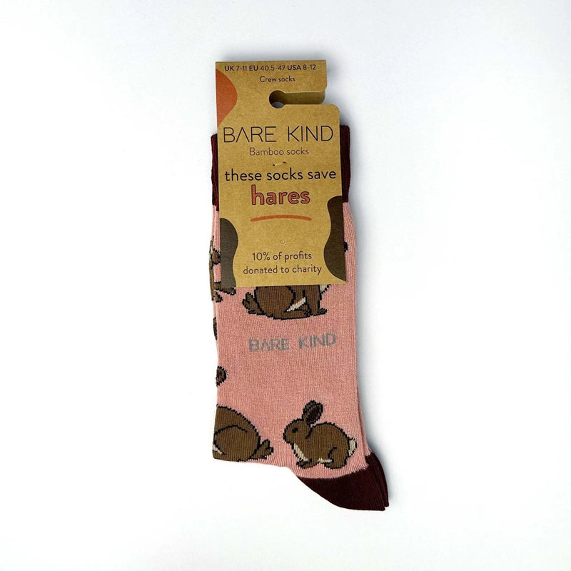 Save the Hares Bamboo Socks by Barekind NZ