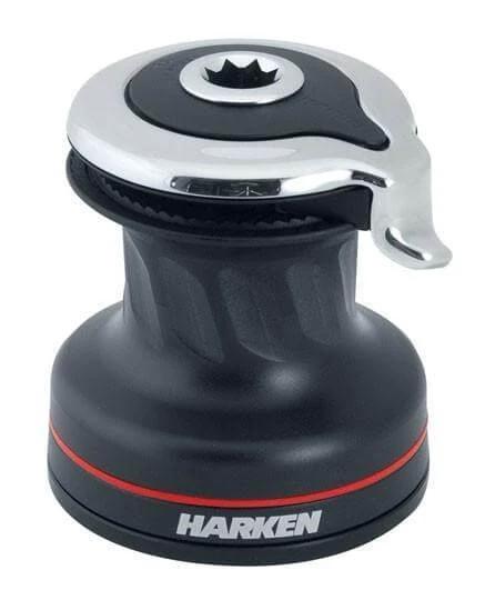 Harken 60.3 Self-Tailing Radial Winch 3 Speed showing diagonal ribs for maximize gripping power