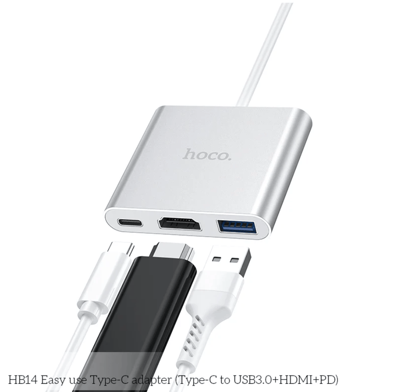 techplus USB-C Hub – USB 3.0, HDMI & PD Charging Adapter (HB14) USB-C Hub – USB 3.0, HDMI & PD Charging Adapter (HB14)
