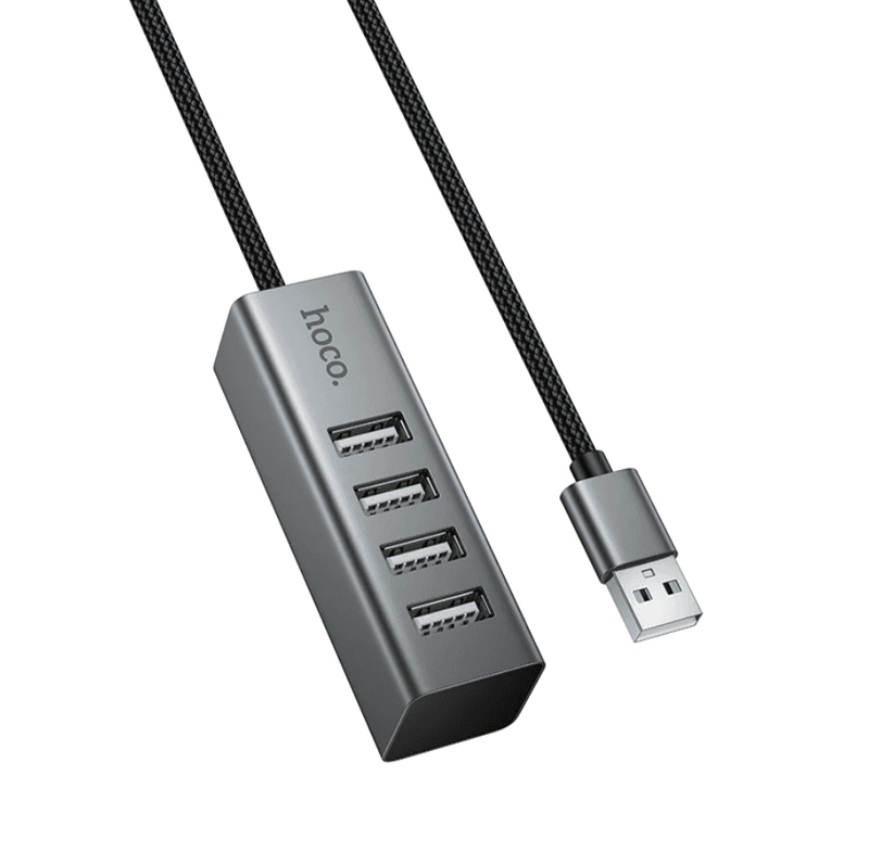 techplus 4-Port USB 2.0 Hub – Aluminum Alloy USB-A Expansion Hub with 1M Braided Cable (HB1A) 4-Port USB 2.0 Hub – Aluminum Alloy USB-A Expansion Hub with 1M Braided Cable (HB1A)