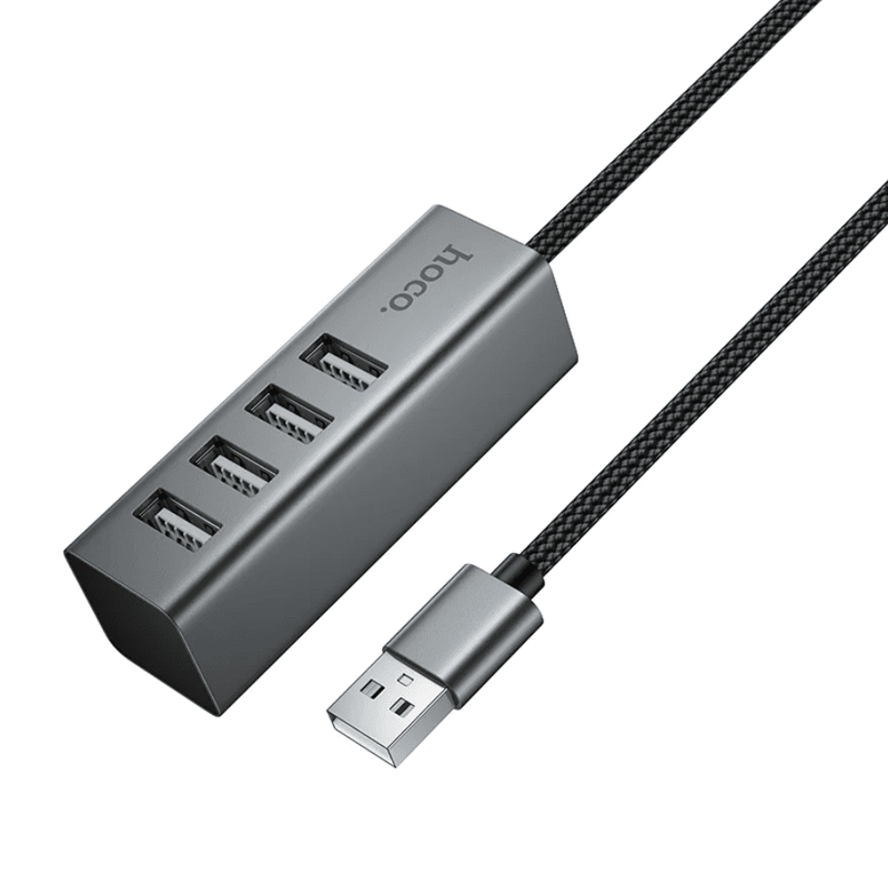 techplus 4-Port USB 2.0 Hub – Aluminum Alloy USB-A Expansion Hub with 1M Braided Cable (HB1A) 4-Port USB 2.0 Hub – Aluminum Alloy USB-A Expansion Hub with 1M Braided Cable (HB1A)