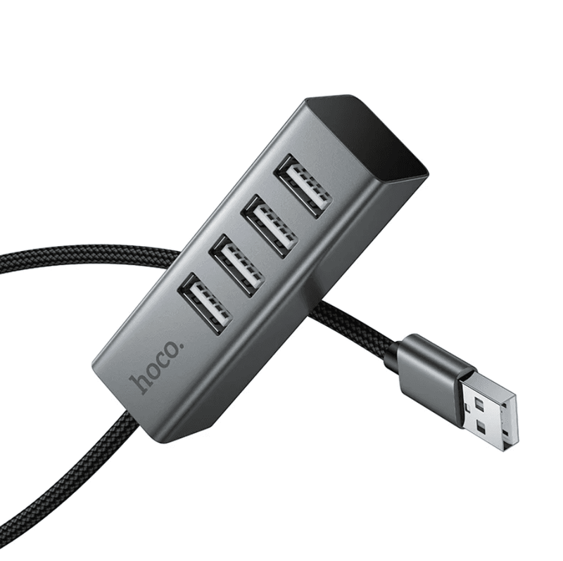 techplus 4-Port USB 2.0 Hub – Aluminum Alloy USB-A Expansion Hub with 1M Braided Cable (HB1A) 4-Port USB 2.0 Hub – Aluminum Alloy USB-A Expansion Hub with 1M Braided Cable (HB1A)