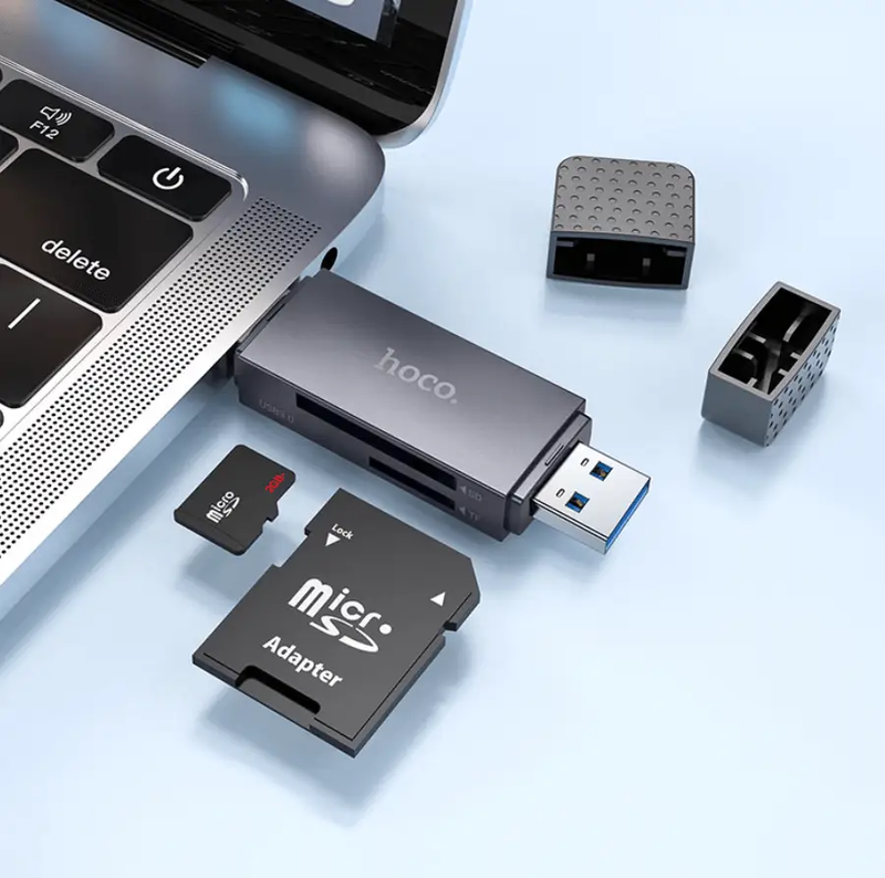 HB45 2-in-1 USB 3.0 Card Reader NZ – Dual USB-A & Type-C by techplus