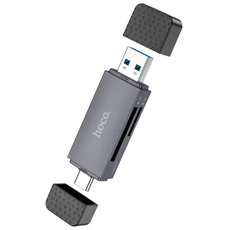 HB45 2-in-1 USB 3.0 Card Reader NZ – Dual USB-A & Type-C by techplus