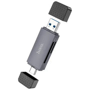 techplus HB45 2-in-1 USB 3.0 Card Reader NZ – Dual USB-A & Type-C HB45 2 In 1 USB 3 Card Reader Dual USB A C SD TF