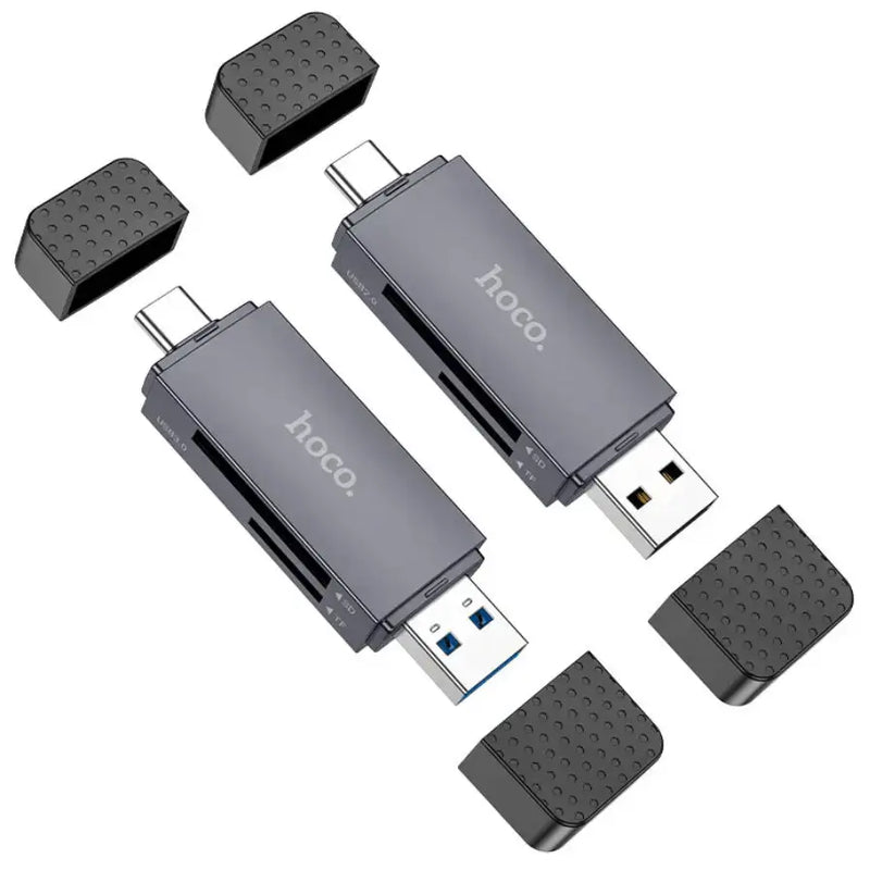 techplus HB45 2-in-1 USB 3.0 Card Reader NZ – Dual USB-A & Type-C HB45 2 In 1 USB 3 Card Reader Dual USB A C SD TF