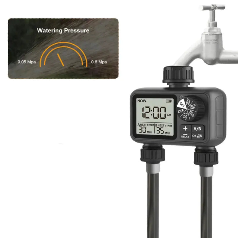 HCT-M06 Digital 2-Outlet Water Timer with Independent Zone Control by Habicare