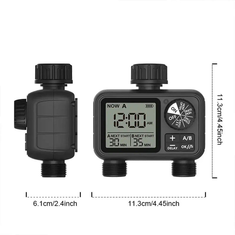 HCT-M06 Digital 2-Outlet Water Timer with Independent Zone Control by Habicare