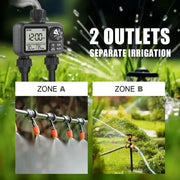 HCT-M06 Digital 2-Outlet Water Timer with Independent Zone Control by Habicare