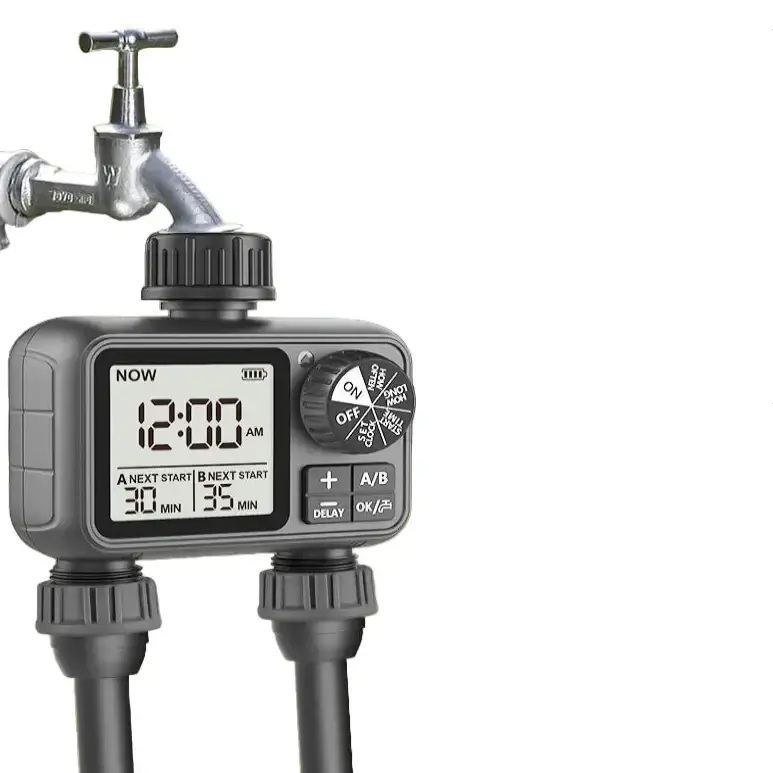HCT-M06 Digital 2-Outlet Water Timer with Independent Zone Control by Habicare