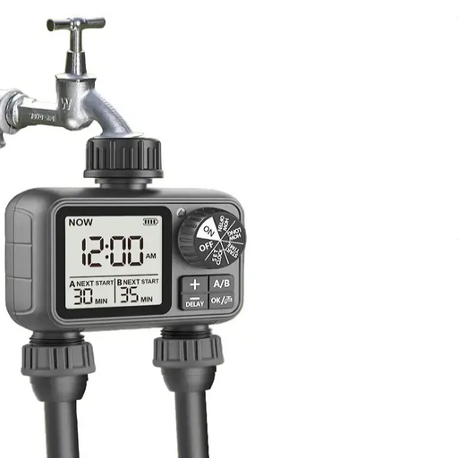 HCT-M06 Digital 2-Outlet Water Timer with Independent Zone Control by Habicare
