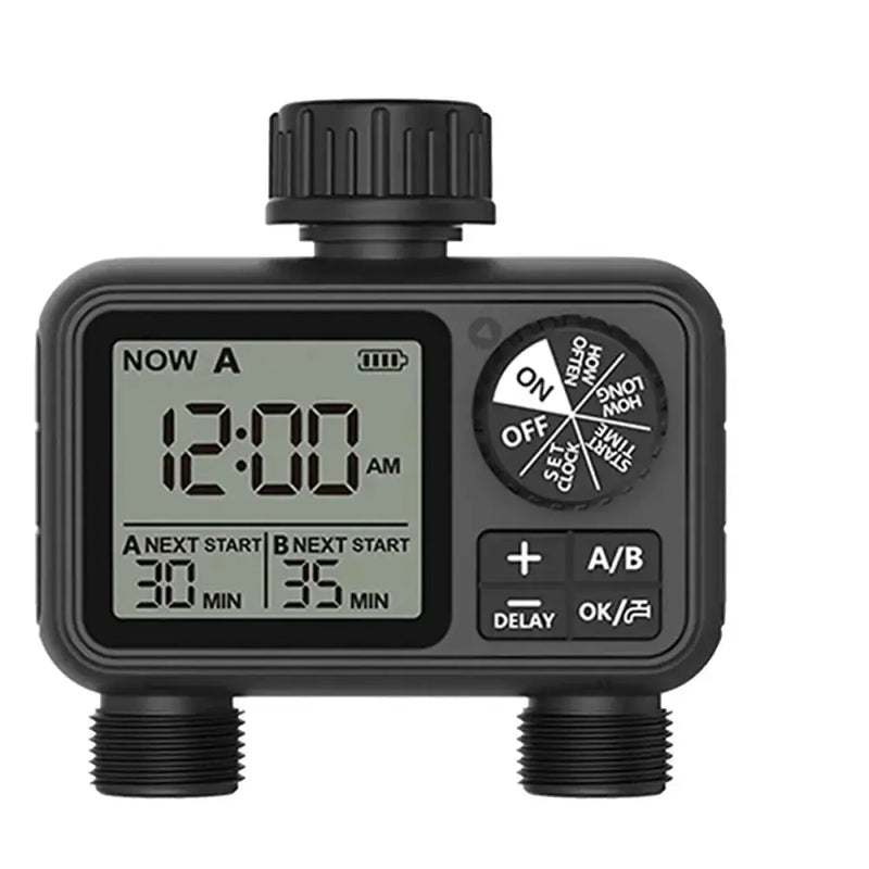 HCT-M06 Digital 2-Outlet Water Timer with Independent Zone Control by Habicare
