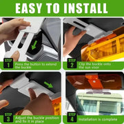 HD Anti-Glare Car Sun Visor – Day & Night Driving Sunlight Protection by Habicare