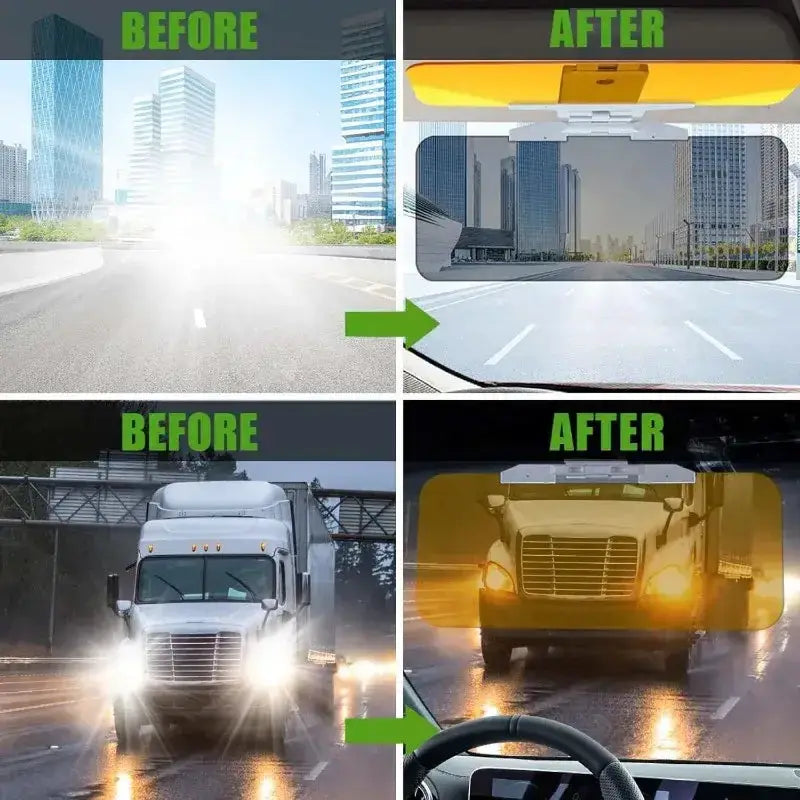 HD Anti-Glare Car Sun Visor – Day & Night Driving Sunlight Protection by Habicare