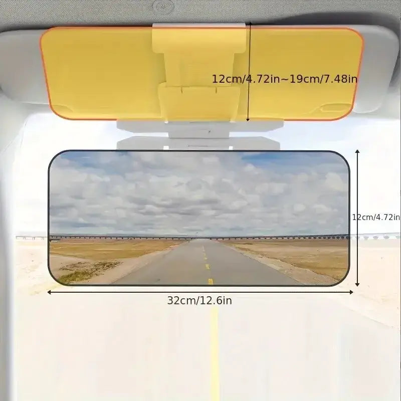 HD Anti-Glare Car Sun Visor – Day & Night Driving Sunlight Protection by Habicare