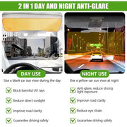 HD Anti-Glare Car Sun Visor – Day & Night Driving Sunlight Protection by Habicare