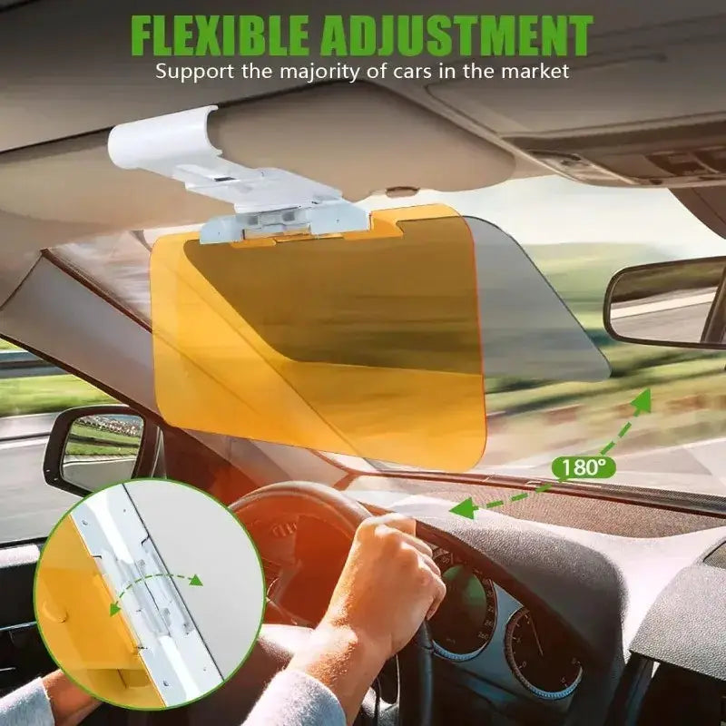 HD Anti-Glare Car Sun Visor – Day & Night Driving Sunlight Protection by Habicare