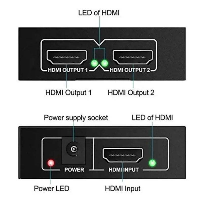 techplus HDMI Splitter 1x2 4K 30Hz 1 In 2 Out HDMI 1.4b HDMI Splitter 1x2 4K 30Hz 1 In 2 Out HDMI 1.4b | NZ