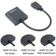 techplus HDMI to VGA Converter Adapter with Audio & USB HDMI to VGA Converter Adapter with Audio & USB | NZ
