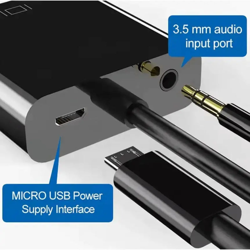 techplus HDMI to VGA Converter Adapter with Audio & USB HDMI to VGA Converter Adapter with Audio & USB | NZ