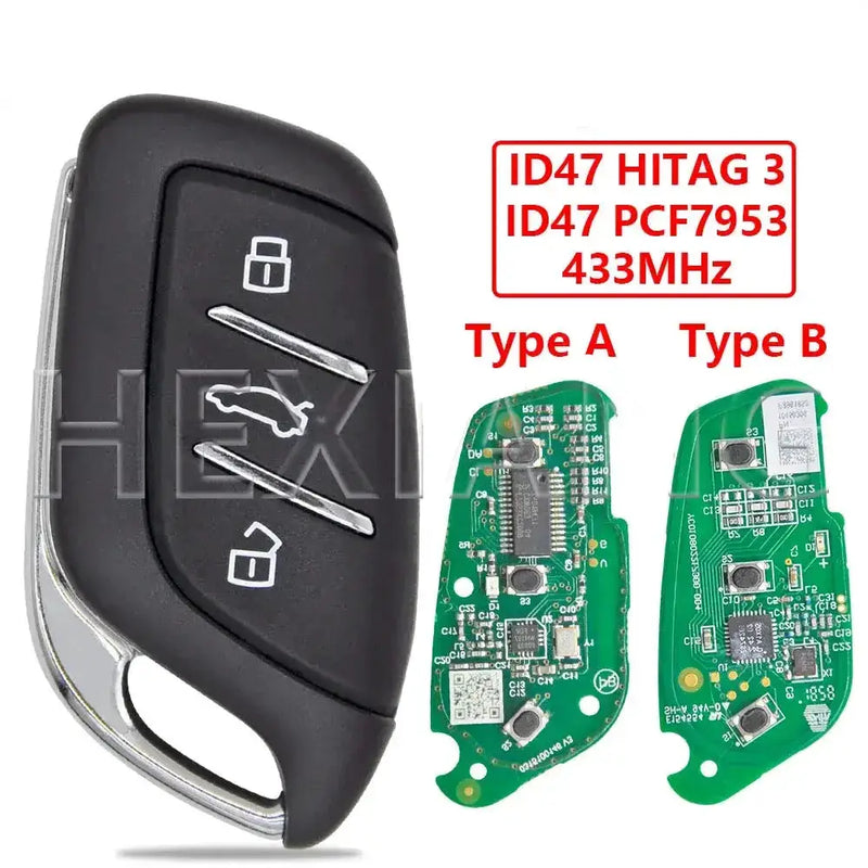 Habicare 433MHz ID47 Proximity Smart Remote Key for MG ZS EV, HS, MG4, MG5 & MG6 433MHz ID47 Proximity Smart Remote Key for MG ZS EV, HS, MG4, MG5 & MG6