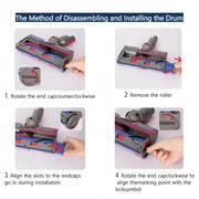 Direct Drive LED Cleaner Head Replacement for Dyson V7–V15 Vacuum Cleaners by Habicare