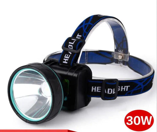 Headlamps Headlight Rechargeable 30W 500meter 15hours White Light by dealonline.co.nz